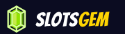 SlotsGem Logo - Casino mit breitem Spieleportfolio und Curacao-Lizenz