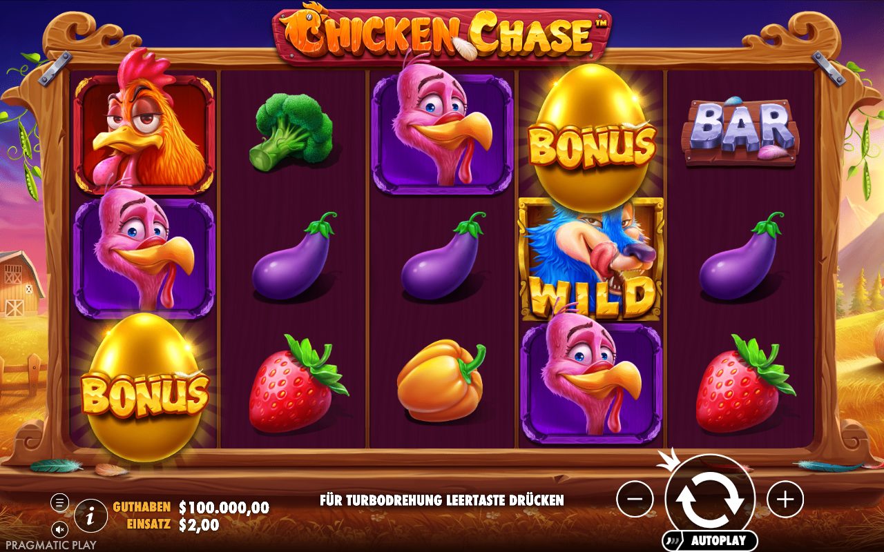 Chicken Chase Gameplay – Video-Slot von Pragmatic Play