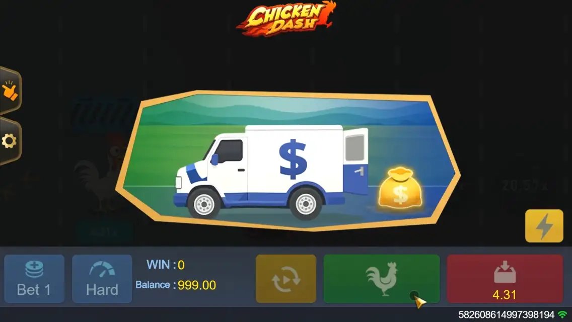 Chicken Dash Screenshot 4 - Bonus-Feature mit Geldtransporter und Bonusbeutel