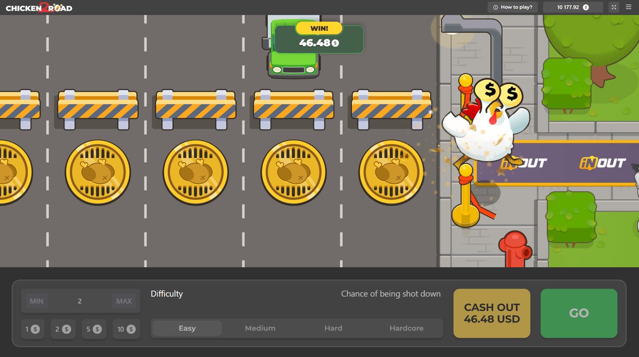Chicken Road 2 Screenshot 2 - Multiplikatoranzeige
