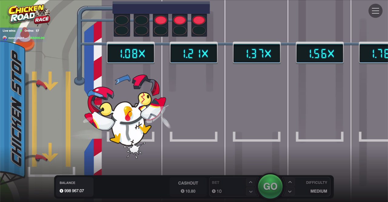 Chicken Road Race Spiel – Renn-Edition von InOut Games