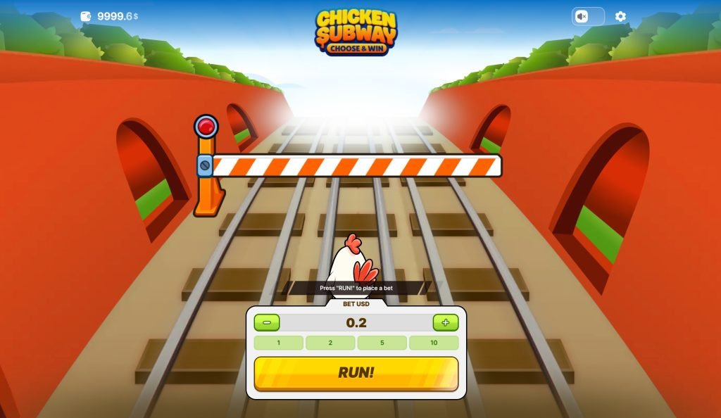 Chicken Subway Screenshot 3 – Spurwechsel-Ansicht