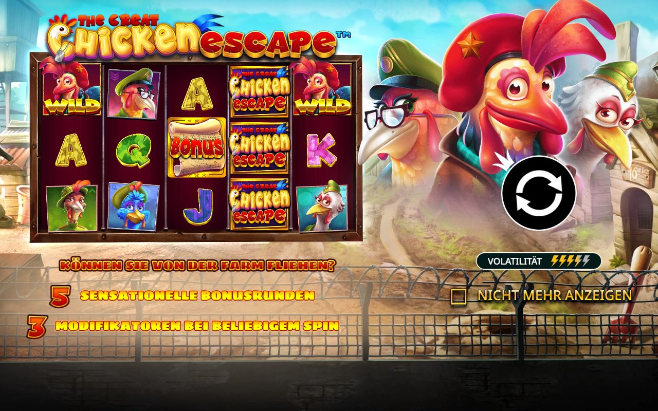The Great Chicken Escape Screenshot 1 – Walzen-Ansicht von Pragmatic Play