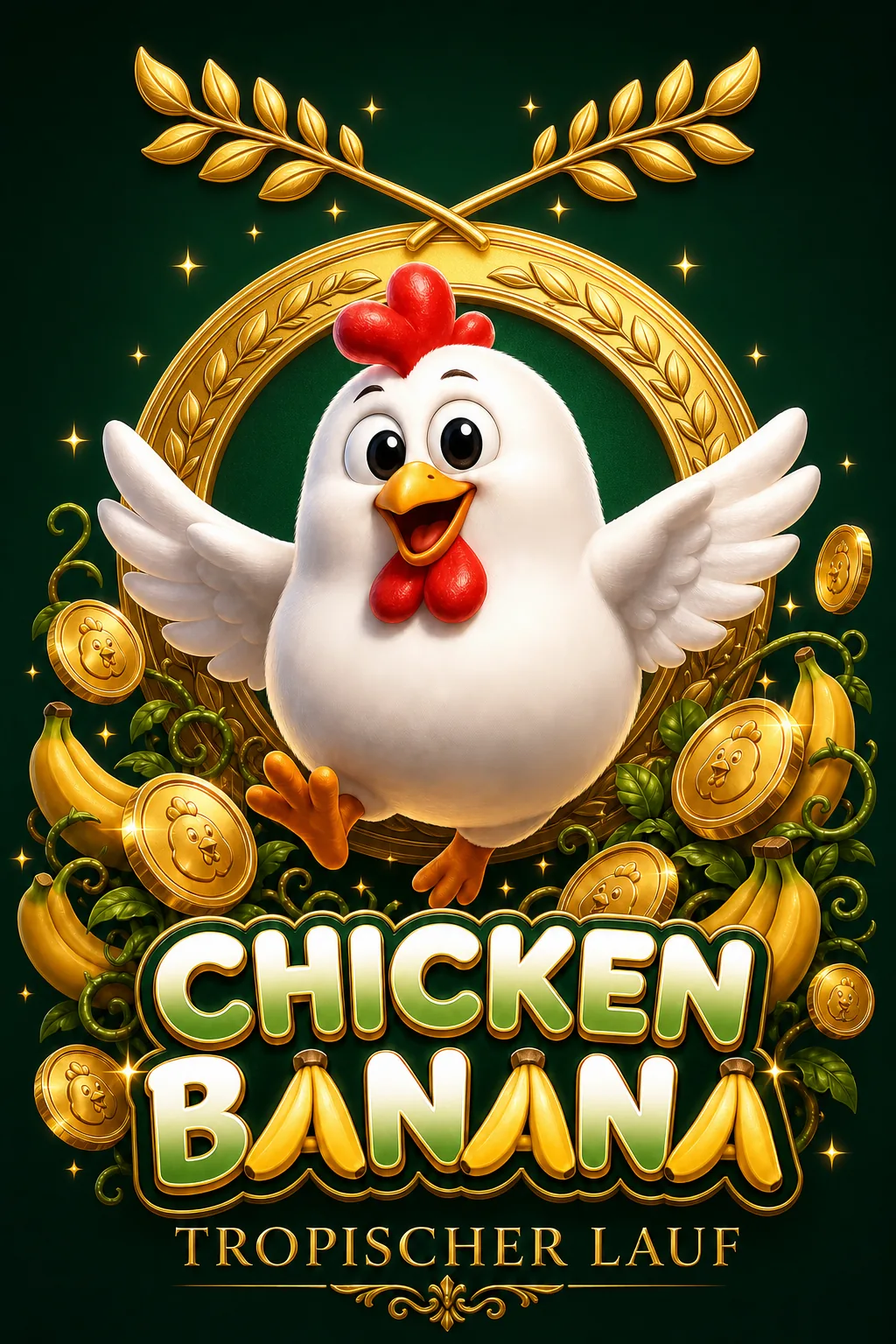 Chicken Banana Maskottchen-Illustration - Chicken-Game.com.de