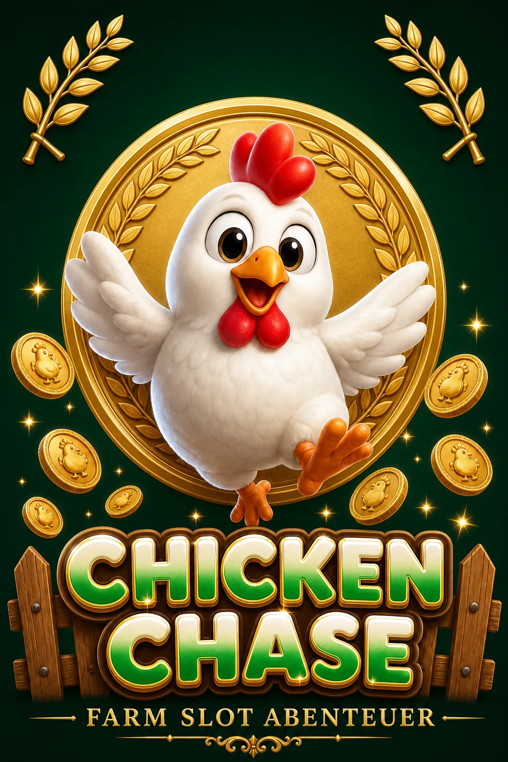 Chicken Chase Maskottchen-Illustration - Chicken-Game.com.de