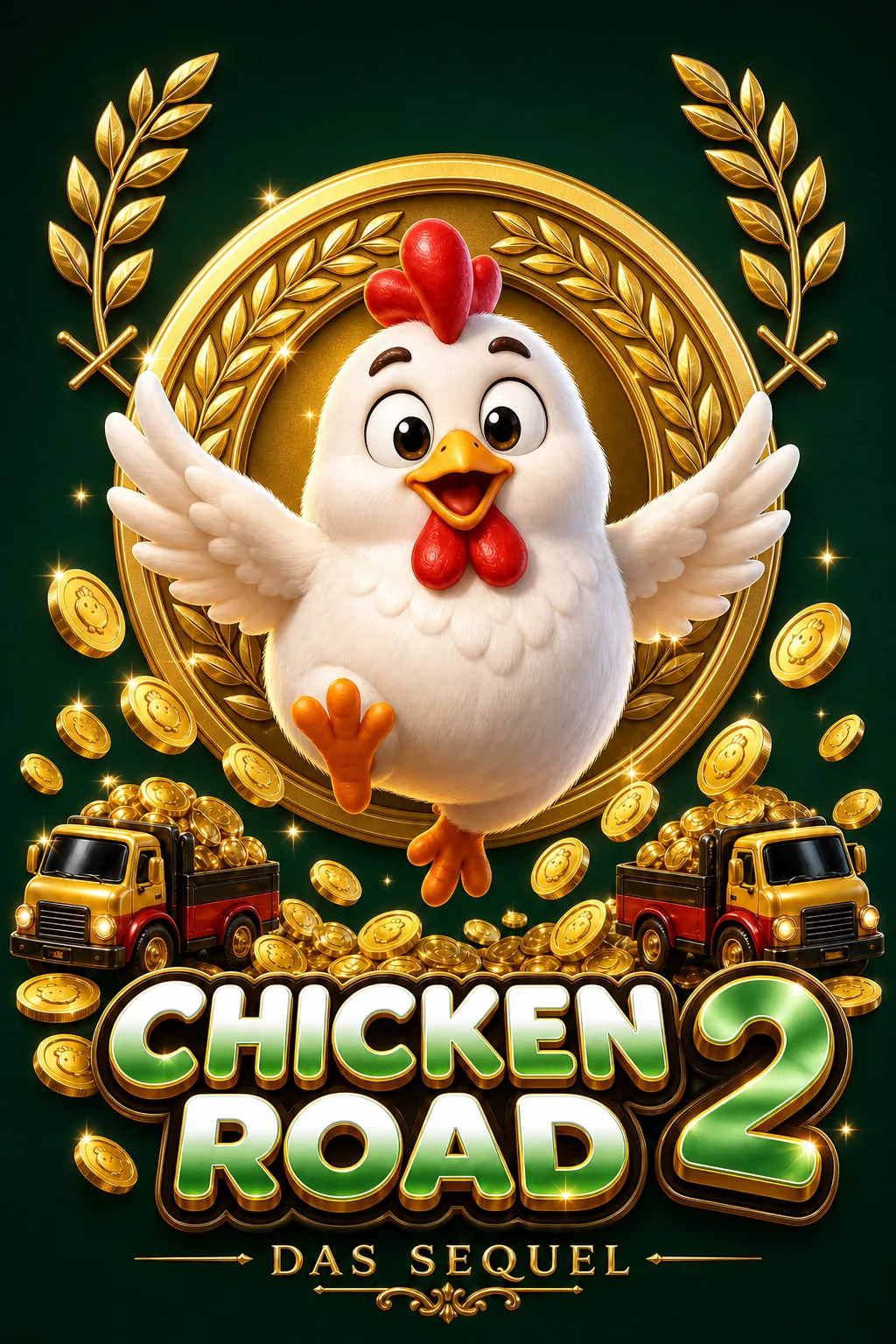 Chicken Road 2 Maskottchen-Illustration - Chicken-Game.com.de