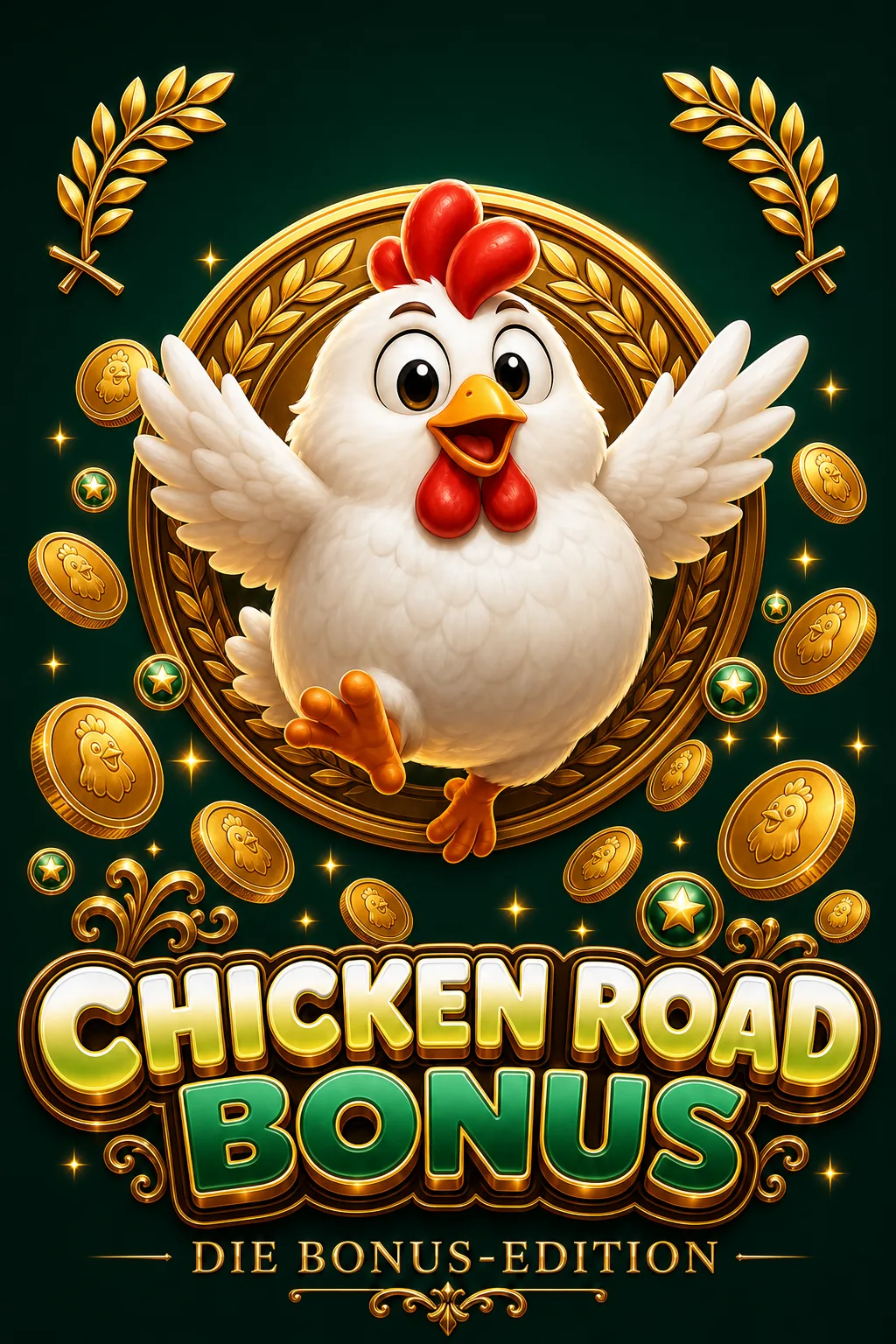 Chicken Road Bonus Maskottchen-Illustration - Chicken-Game.com.de
