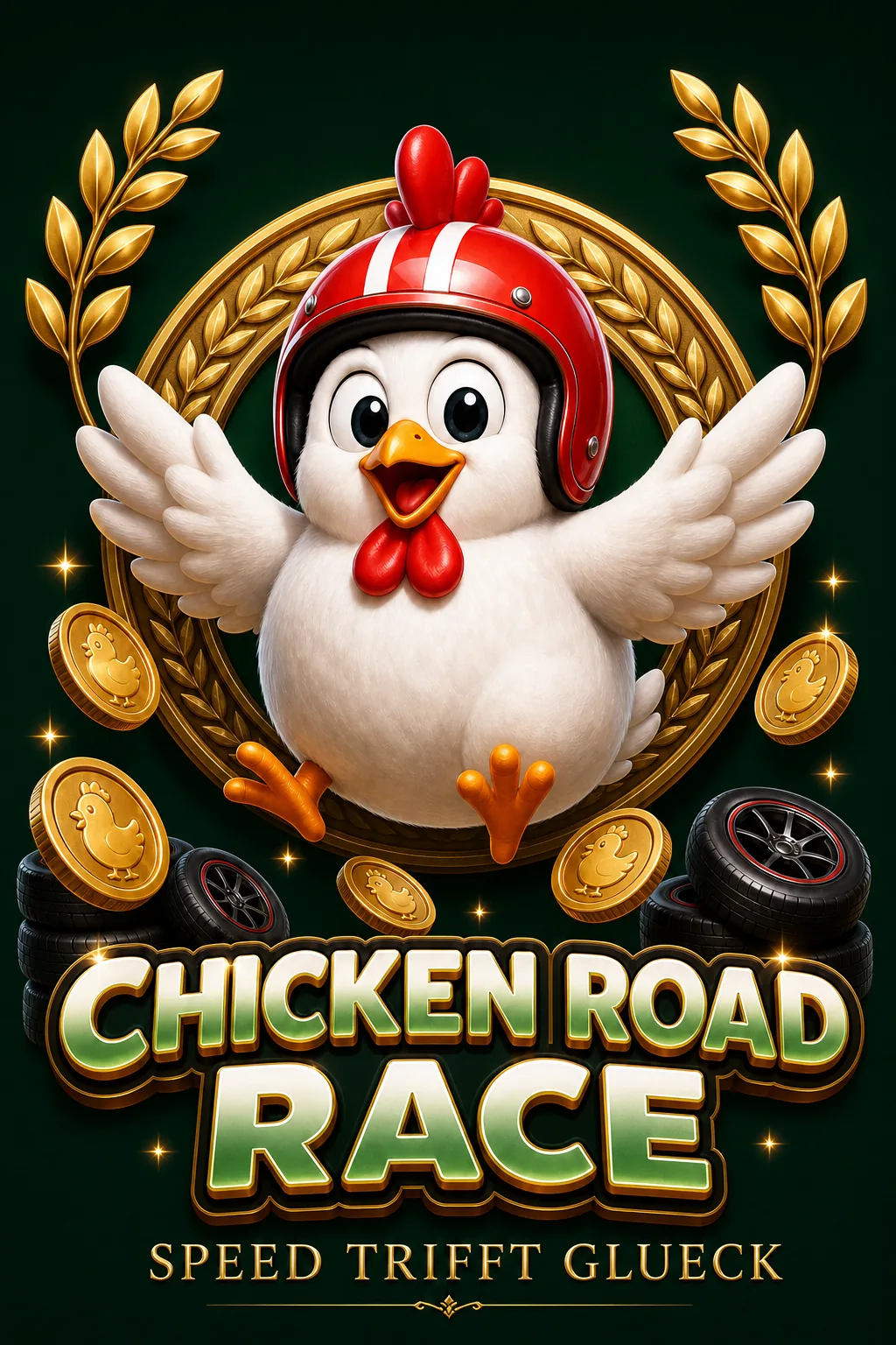 Chicken Road Race Maskottchen-Illustration - Chicken-Game.com.de