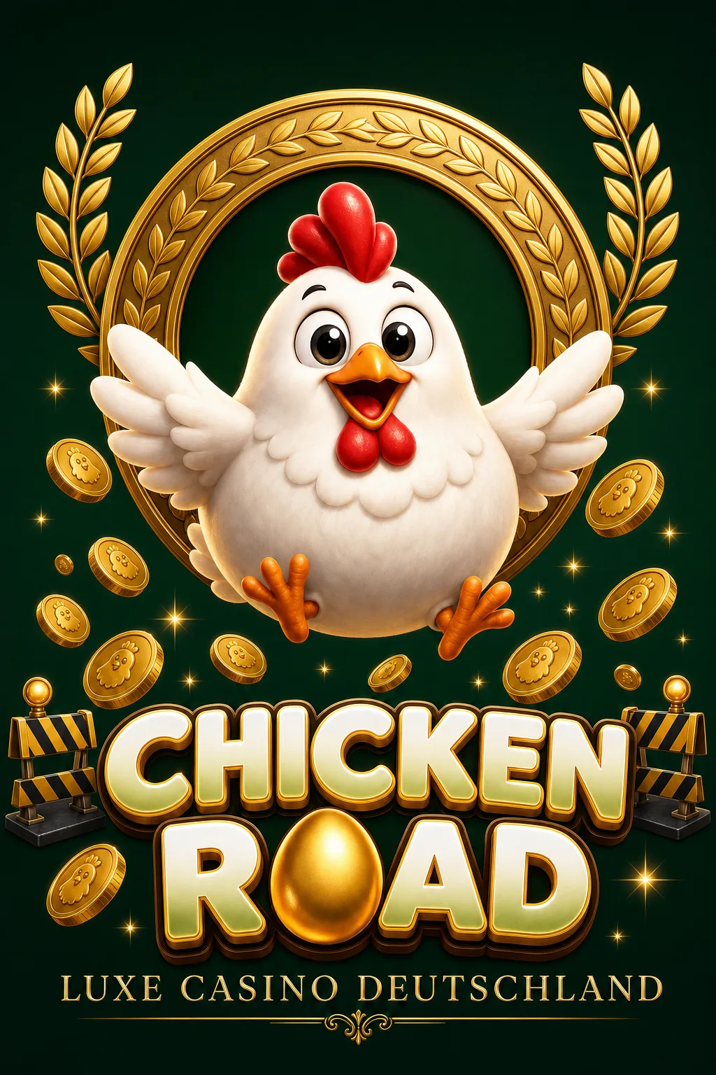 Chicken Road Maskottchen-Illustration - Chicken-Game.com.de