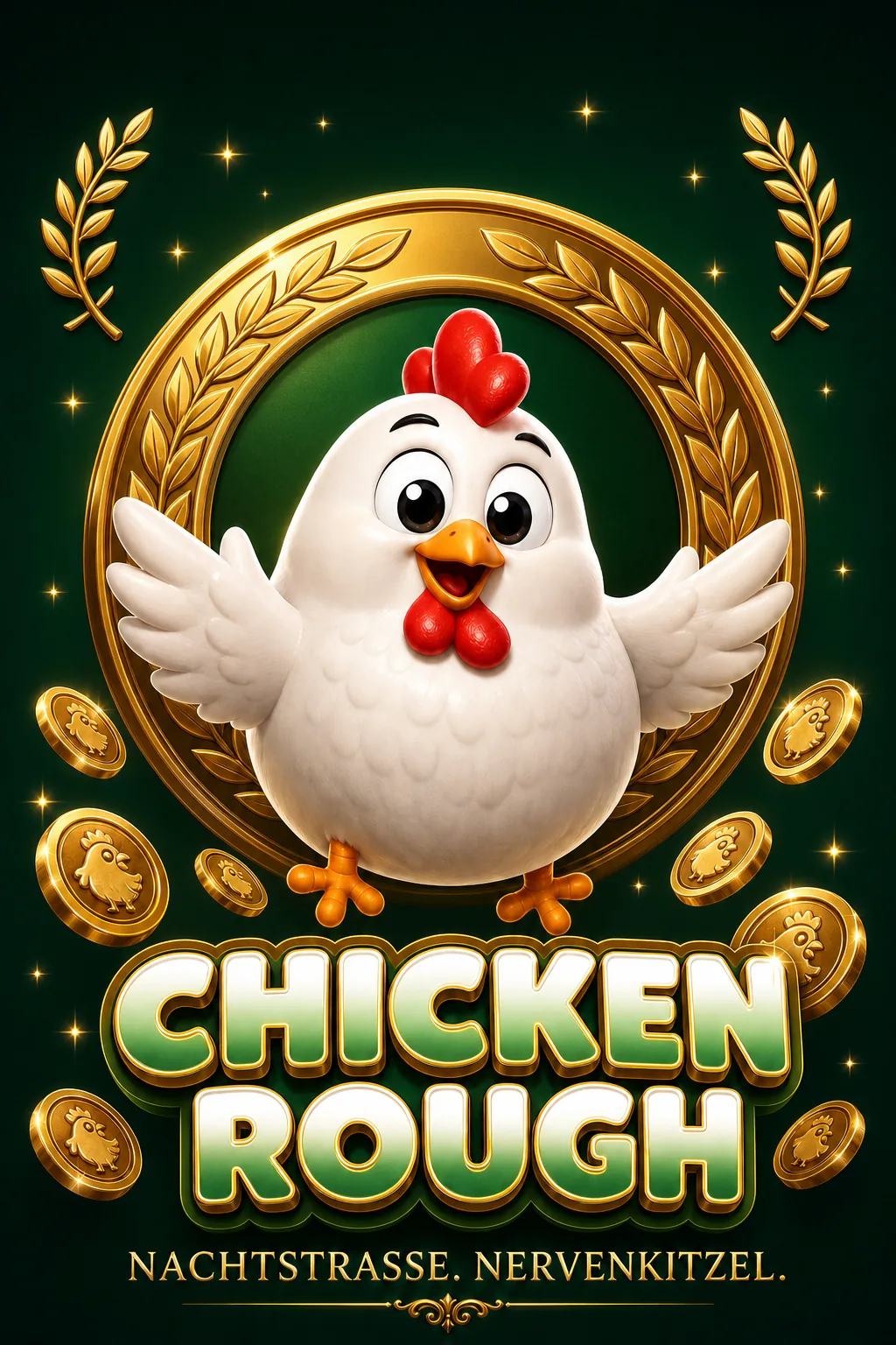Chicken Rough Maskottchen-Illustration - Chicken-Game.com.de