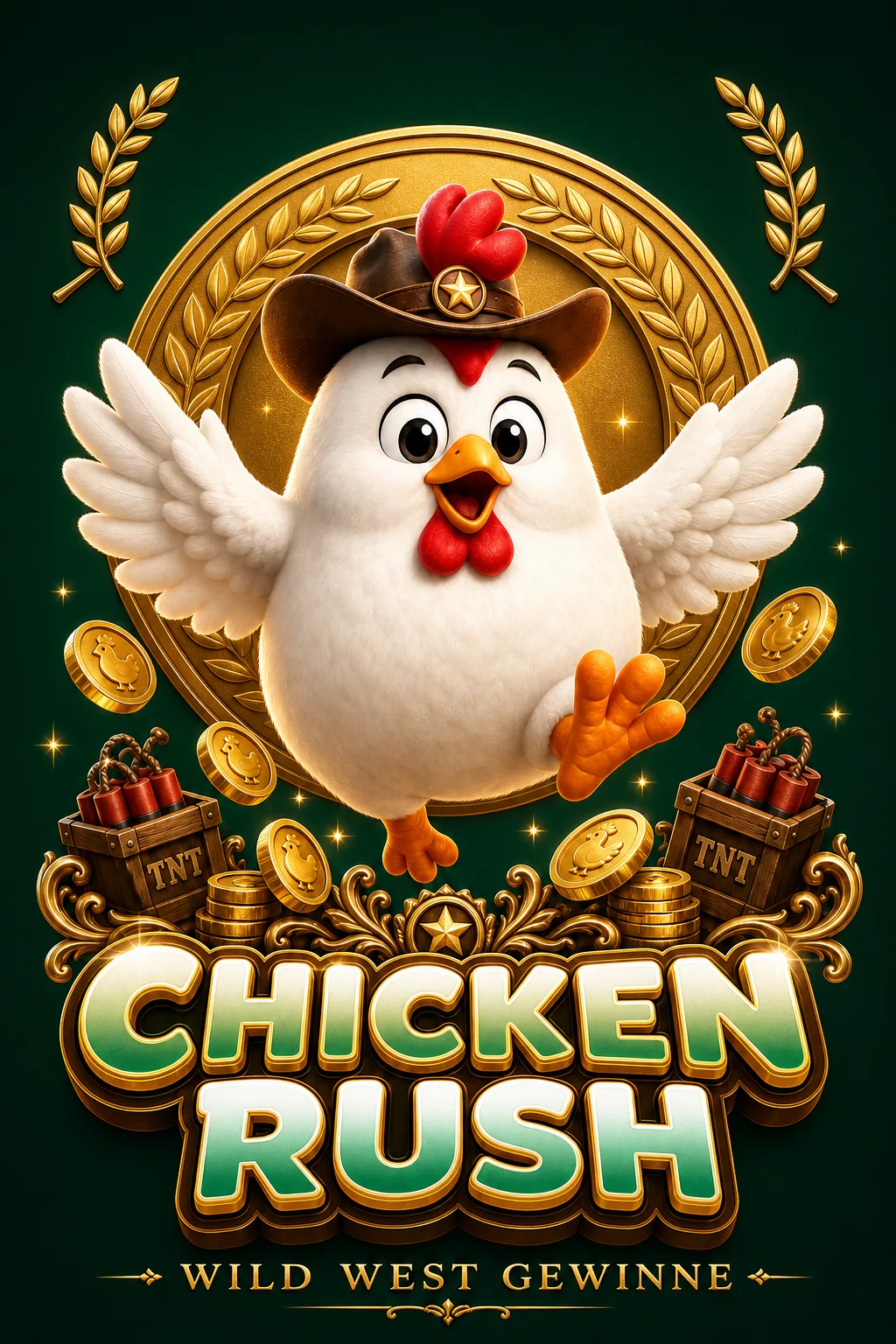 Chicken Rush Maskottchen-Illustration - Chicken-Game.com.de