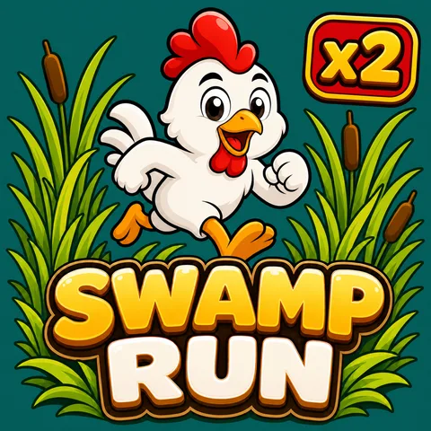 Chicken Run Icon – PoggiPlay Crash-Spiel mit Sumpf- und Krokodil-Thema