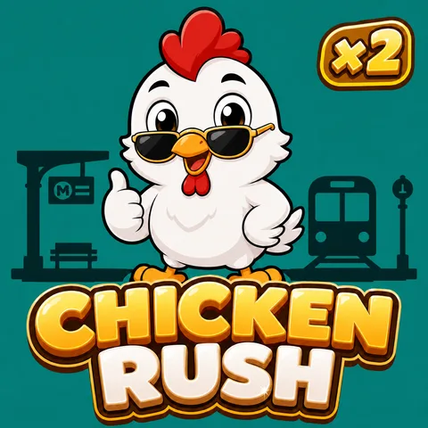 Chicken Subway Icon – Crash-Spiel von 100HP Gaming mit drei Gleisen